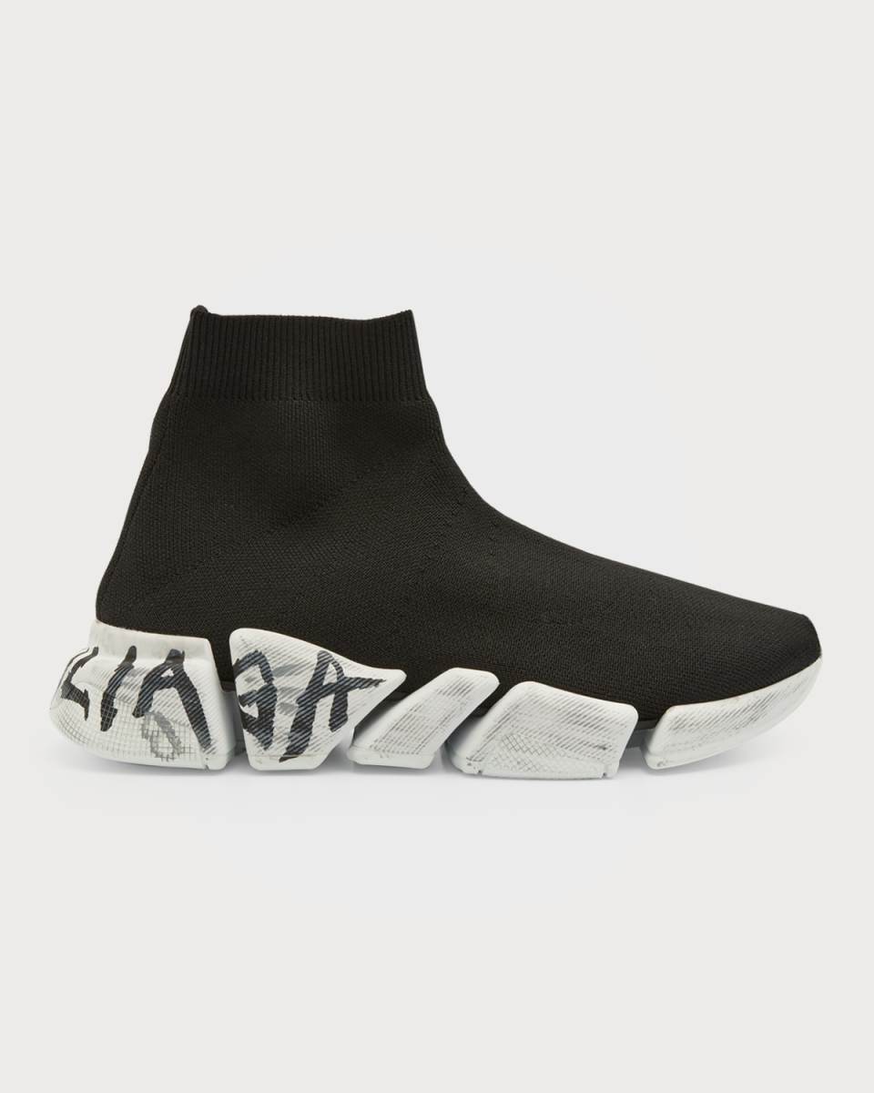 Speed 2.0 Graffiti Recycled Knit Sneakers